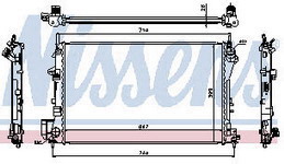 OPEL VECTRA C РАДИАТОР ОХЛАЖДЕНИЯ (NISSENS) (AVA)