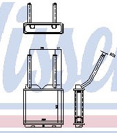 VECTRA {ASTRA 91-97/CALIBRA 91-} РАДИАТОР ОТОПИТЕЛЯ БЕЗ КОНДИЦИОНЕРА (NISSENS) (AVA) 