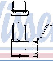 VECTRA {ASTRA 91-97/CALIBRA 91-} РАДИАТОР ОТОПИТЕЛЯ БЕЗ КОНДИЦИОНЕРА 