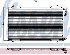 PEUGEOT 206 КОНДЕНСАТОР КОНДИЦИОНЕРА (NISSENS) (AVA)