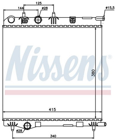 207 {208 12-} РАДИАТОР ОХЛАЖДЕН (NISSENS) (см.каталог)