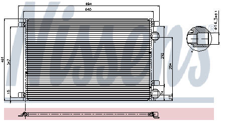 RENAULT MEGANE КОНДЕНСАТОР КОНДИЦИОНЕРА (NISSENS) (NRF) (GERI)