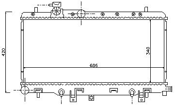SUBARU LEGACY РАДИАТОР ОХЛАЖДЕНИЯ (NISSENS)