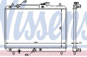 SUZUKI BALENO 3 РАДИАТОР ОХЛАЖДЕНИЯ MT 1.3 1.6 (NISSENS) (AVA)