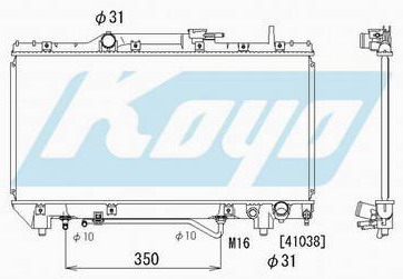 TOYOTA CARINA E РАДИАТОР ОХЛАЖДЕНИЯ AT 2 (KOYO)