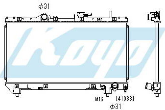 TOYOTA CARINA E РАДИАТОР ОХЛАЖДЕНИЯ MT 2 (KOYO)