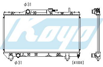TOYOTA CARINA E РАДИАТОР ОХЛАЖДЕНИЯ MT 1.6 1.8 (KOYO)