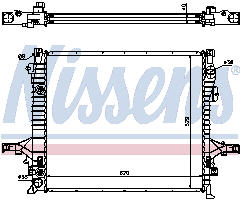 VOLVO XC90 РАДИАТОР ОХЛАЖДЕНИЯ (GERI) (NISSENS)
