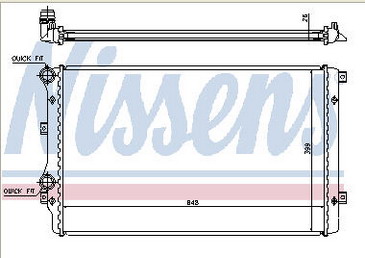 GOLF {+ AU A3 03-/ SD OCTAVIA 04-/PASSAT 05-} РАДИАТОР ОХЛАЖДЕНИЯ (NISSENS) (NRF) (GERI) 