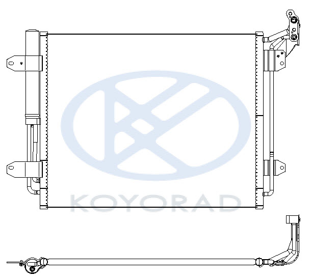 TIGUAN КОНДЕНСАТОР КОНДИЦИОНЕРА (KOYO)