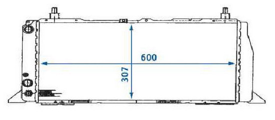 AUDI 100 {600mm X 309mm} РАДИАТОР ОХЛАЖДЕНИЯ 1.8 С КОНДИЦ