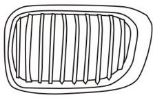 E46 КУПЕ РЕШЕТКА РАДИАТОРА ЛЕВ (Тайвань)