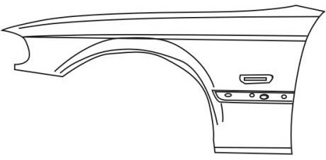 E46 КУПЕ КРЫЛО ПЕРЕДНЕЕ ЛЕВОЕ (Тайвань)