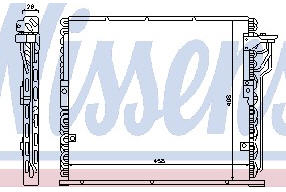 E36 КОНДЕНСАТОР КОНДИЦИОНЕРА (NISSENS) (NRF) (GERI) 