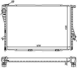 E38 {E39 98-} РАДИАТОР ОХЛАЖДЕНИЯ (NISSENS) (AVA) 