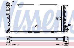 E38 {E39 98-} РАДИАТОР ОХЛАЖДЕНИЯ (NISSENS) 