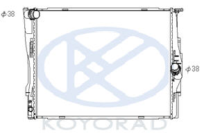 E87 {E90/91/92} РАДИАТОР ОХЛАЖДЕНИЯ (KOYO)