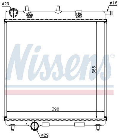 C3 {208 12-} РАДИАТОР ОХЛАЖДЕНИЯ (NISSENS)  MT