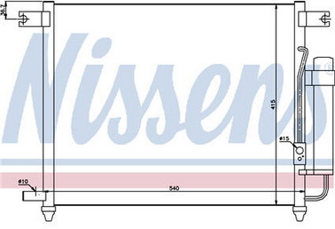 AVEO КОНДЕНСАТОР КОНДИЦИОНЕРА (NISSENS) (NRF) (GERI) 
