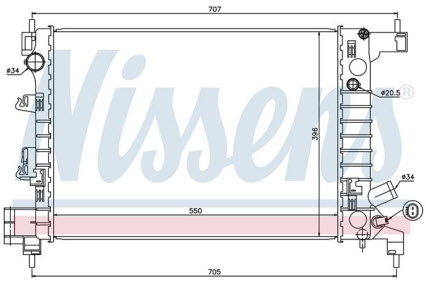 AVEO РАДИАТОР ОХЛАЖДЕНИЯ 1.2 MT (NISSENS) 