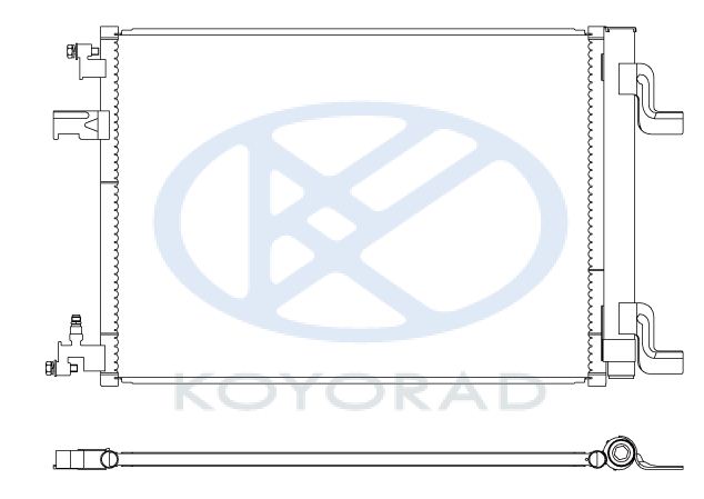 CRUZE {ORLANDO 10-/ASTRA 09- } КОНДЕНСАТОР КОНДИЦИОНЕРА (KOYO)