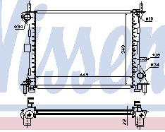 FOCUS РАДИАТОР ОХЛАЖДЕНИЯ (NISSENS) (AVA) 