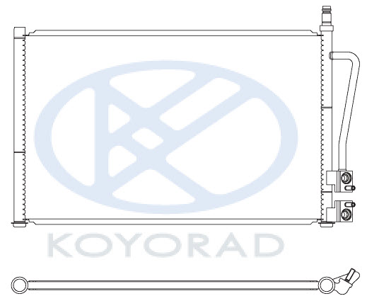 FUSION {FIESTA 02-/MAZDA 2 03-} КОНДЕНСАТОР КОНДИЦИОНЕРА (KOYO)