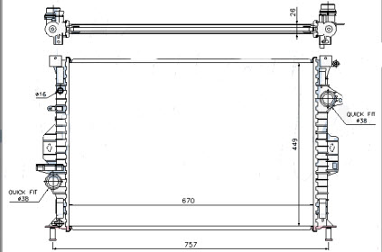 MONDEO {FOCUS 11-/S-MAX 06-/Freelander 07-/S60/S80/V70/XC60/XC70 06-} РАДИАТОР ОХЛАЖДЕНИЯ 