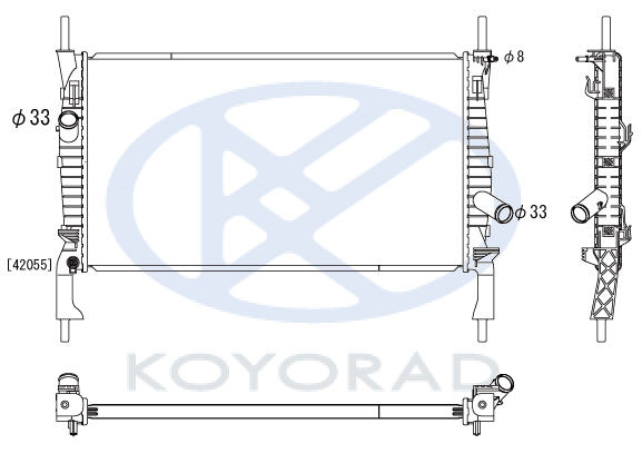 TRANSIT РАДИАТОР ОХЛАЖДЕНИЯ (KOYO) БЕЗ КОНДИЦИОНЕРА 