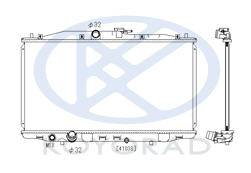 ACCORD {375 x 716 mm} РАДИАТОР ОХЛАЖДЕНИЯ MT 2 (KOYO)