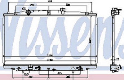 ACCORD {400 x 716 mm} РАДИАТОР ОХЛАЖДЕНИЯ AT 2.4