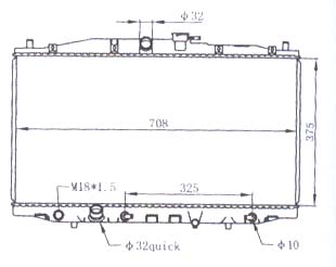 ACCORD {375 x 716 mm} РАДИАТОР ОХЛАЖДЕНИЯ AT 2