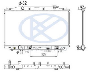 ACCORD РАДИАТОР ОХЛАЖДЕНИЯ 2.4 AT (KOYO)