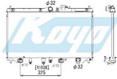 ACCORD {CB+CC7+CE+ROVER 600 93-} РАДИАТОР ОХЛАЖДЕНИЯ AT 1.8 2 2.2 (KOYO)