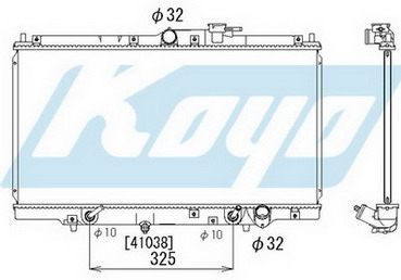 ACCORD {CD/PRELUDE 97-} РАДИАТОР ОХЛАЖДЕНИЯ AT 2 2.2 (KOYO)