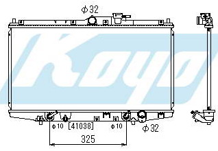 ACCORD {CF (350 х 678mm)} РАДИАТОР ОХЛАЖДЕНИЯ AT 1.8 2 2.3 (KOYO)