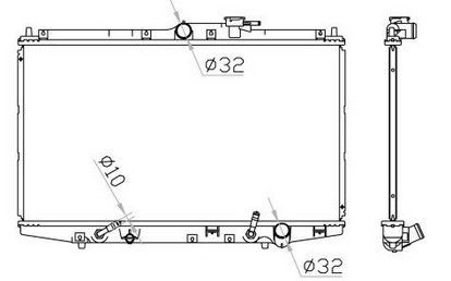 ACCORD {СG (375х678х16mm)} РАДИАТОР ОХЛАЖДЕНИЯ AT