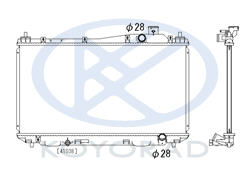 CIVIC РАДИАТОР ОХЛАЖДЕНИЯ (СЕДАН) (КУПЕ) MT 1.5 1.6 1.7 (KOYO)