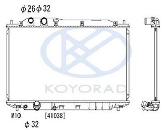 CIVIC {375x695 мм} РАДИАТОР ОХЛАЖДЕНИЯ (СЕДАН) (ХЭТЧБЭК) MT (KOYO)