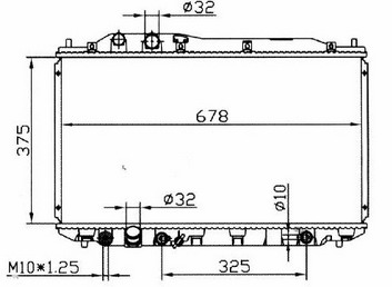 CIVIC {375x695 мм} РАДИАТОР ОХЛАЖДЕНИЯ (СЕДАН) (ХЭТЧБЭК) AT