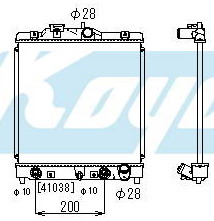 CIVIC {+ HRV 98-} РАДИАТОР ОХЛАЖДЕНИЯ AT 1.3 1.5 (KOYO)