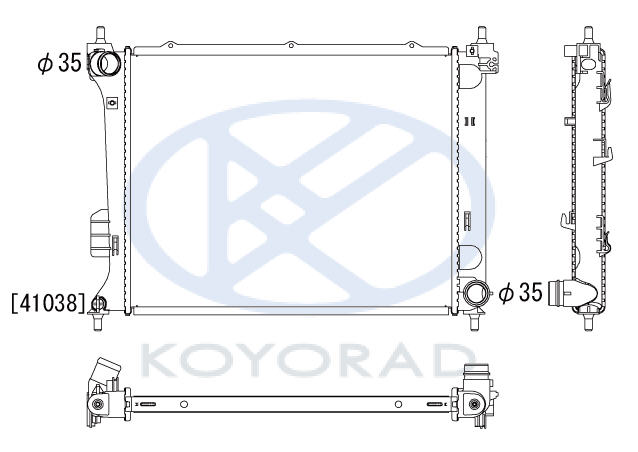 I20 РАДИАТОР ОХЛАЖДЕНИЯ MT (KOYO)