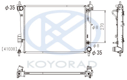 I20 РАДИАТОР ОХЛАЖДЕНИЯ AT (KOYO)