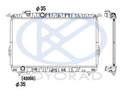 SONATA {SONATA 99-01} РАДИАТОР ОХЛАЖДЕНИЯ MT (KOYO)