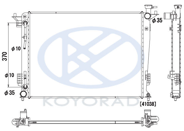 IX35 {KIA SPORTAGE 10- (mot. G4KE)} РАДИАТОР ОХЛАЖДЕНИЯ (бензин) AT (KOYO)