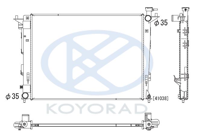 IX35 {KIA SPORTAGE 10-} РАДИАТОР ОХЛАЖДЕНИЯ (бензин) MT (KOYO)