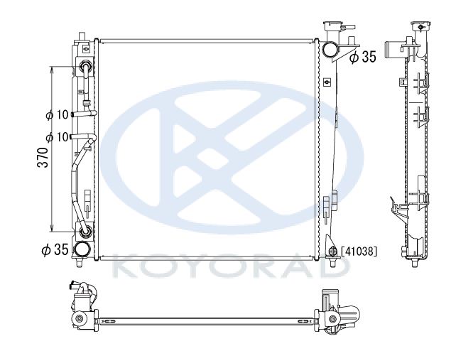 IX35 {KIA SPORTAGE 10-} РАДИАТОР ОХЛАЖДЕНИЯ (дизель) 2 AT (KOYO)