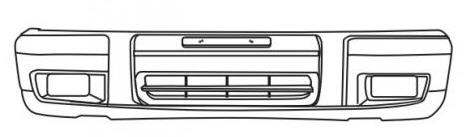 TROOPER {OP MONTEREY} БАМПЕР ПЕРЕДНИЙ П/РАСШИРИТ С ОТВЕРСТИЯМИ П/ ПРОТИВОТУМ (Тайвань) ГРУНТ