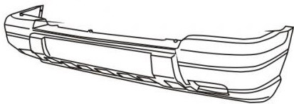 GR CHEROKEE {LAREDO} БАМПЕР ПЕРЕДНИЙ БЕЗ ОТВЕРСТИЙ П/ПРОТИВОТУМ (Тайвань) СЕР