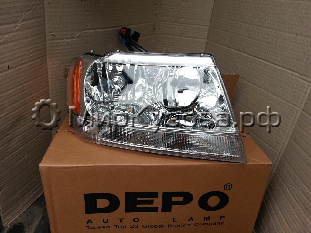 GR CHEROKEE {LIMITED} ФАРА ПРАВАЯ П/КОРРЕКТОР ЕВРОПА (DEPO)